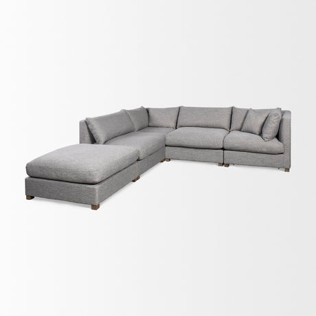Valence Castlerock Gray Corner Sectional Piece by Mercana at Eve Furniture