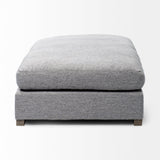 Valence Castlerock Gray Full Size Ottoman Sectional Piece by Mercana at Eve Furniture