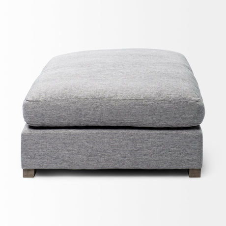 Valence Castlerock Gray Full Size Ottoman Sectional Piece by Mercana at Eve Furniture