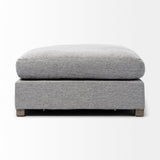 Valence Castlerock Gray Full Size Ottoman Sectional Piece by Mercana at Eve Furniture