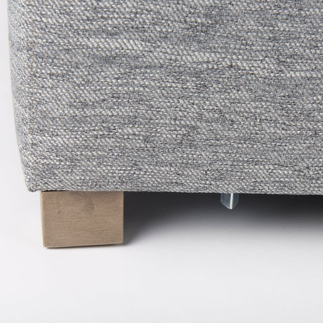 Valence Castlerock Gray Full Size Ottoman Sectional Piece by Mercana at Eve Furniture