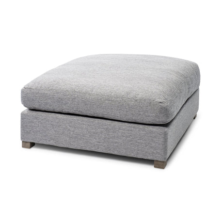Valence Castlerock Gray Full Size Ottoman Sectional Piece by Mercana at Eve Furniture