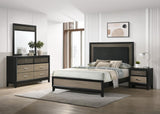 Valencia Light Brown and Black 4-Piece Queen Bedroom Set