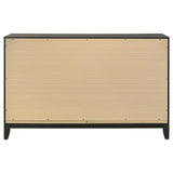 Valencia 6-drawer Dresser Light Brown and Black