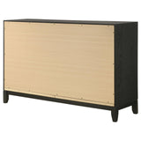 Valencia 6-drawer Dresser Light Brown and Black