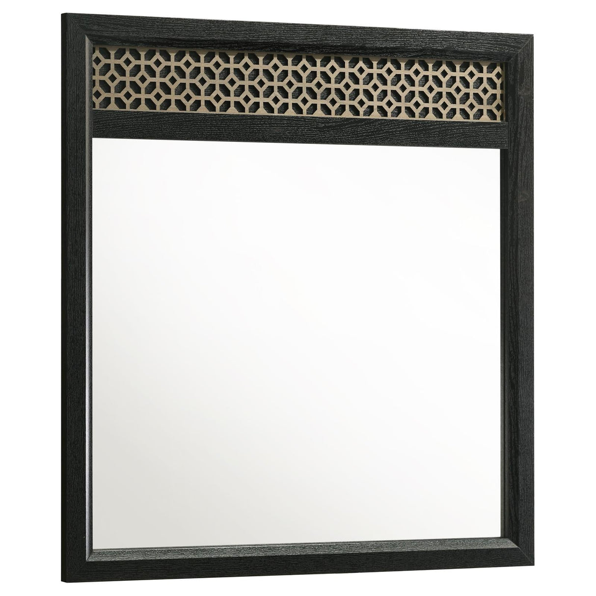 Valencia Dresser Mirror Light Brown and Black