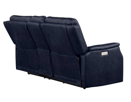 Valencia Ocean Blue 3-Piece Dual Power Reclining Set by Steve Silver at Eve Furniture