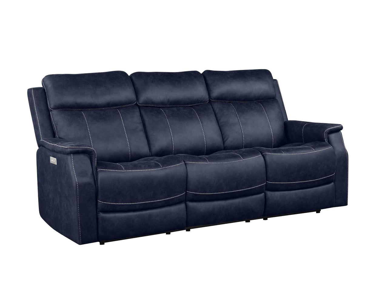Valencia Ocean Blue 3-Piece Dual Power Reclining Set by Steve Silver at Eve Furniture