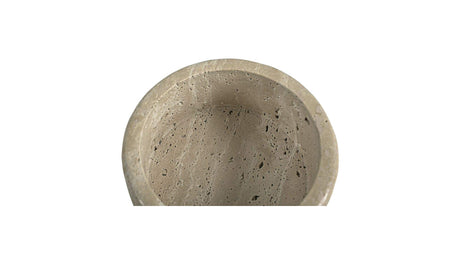 Valencia Round Travertine Box by Moe's Home at Eve Furniture