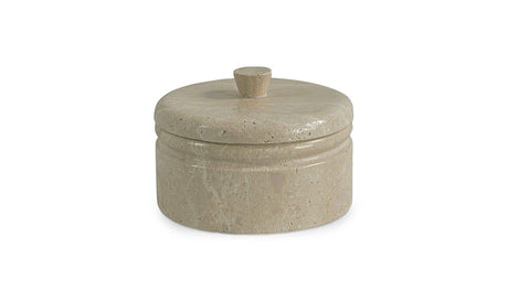 Valencia Round Travertine Box by Moe's Home at Eve Furniture