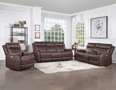 Valencia Walnut 3-Piece Dual Power Reclining Set by Steve Silver at Eve Furniture