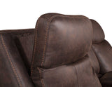 Valencia Walnut Dual-Power Leatherette Recliner by Steve Silver at Eve Furniture