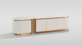 Valente Cream White TV Console by New Era Innovations at Eve Furniture