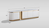 Valente Cream White TV Console by New Era Innovations at Eve Furniture