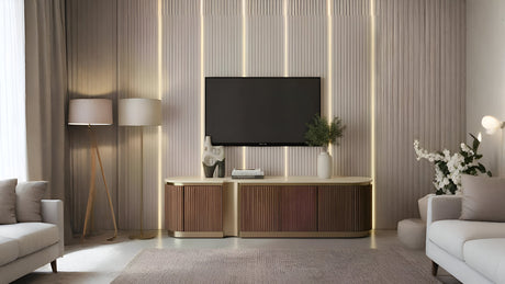 Valente Walnut TV Console by New Era Innovations at Eve Furniture