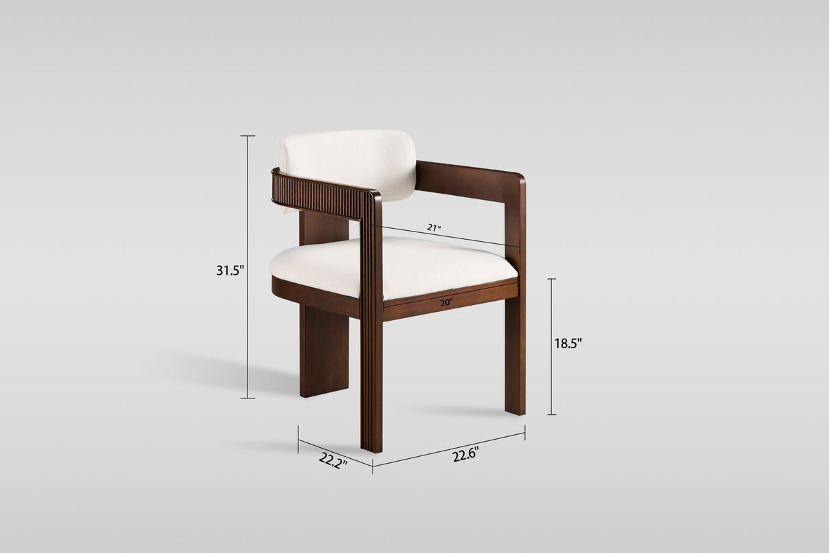 Valente (White/Walnut) Dining Room Set by New Era Innovations at Eve Furniture