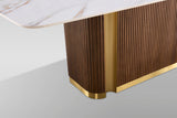Valente (White/Walnut) Dining Room Set by New Era Innovations at Eve Furniture