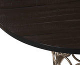 Valentina 57" Black Acacia Round Dining Table by TOV Furniture at Eve Furniture