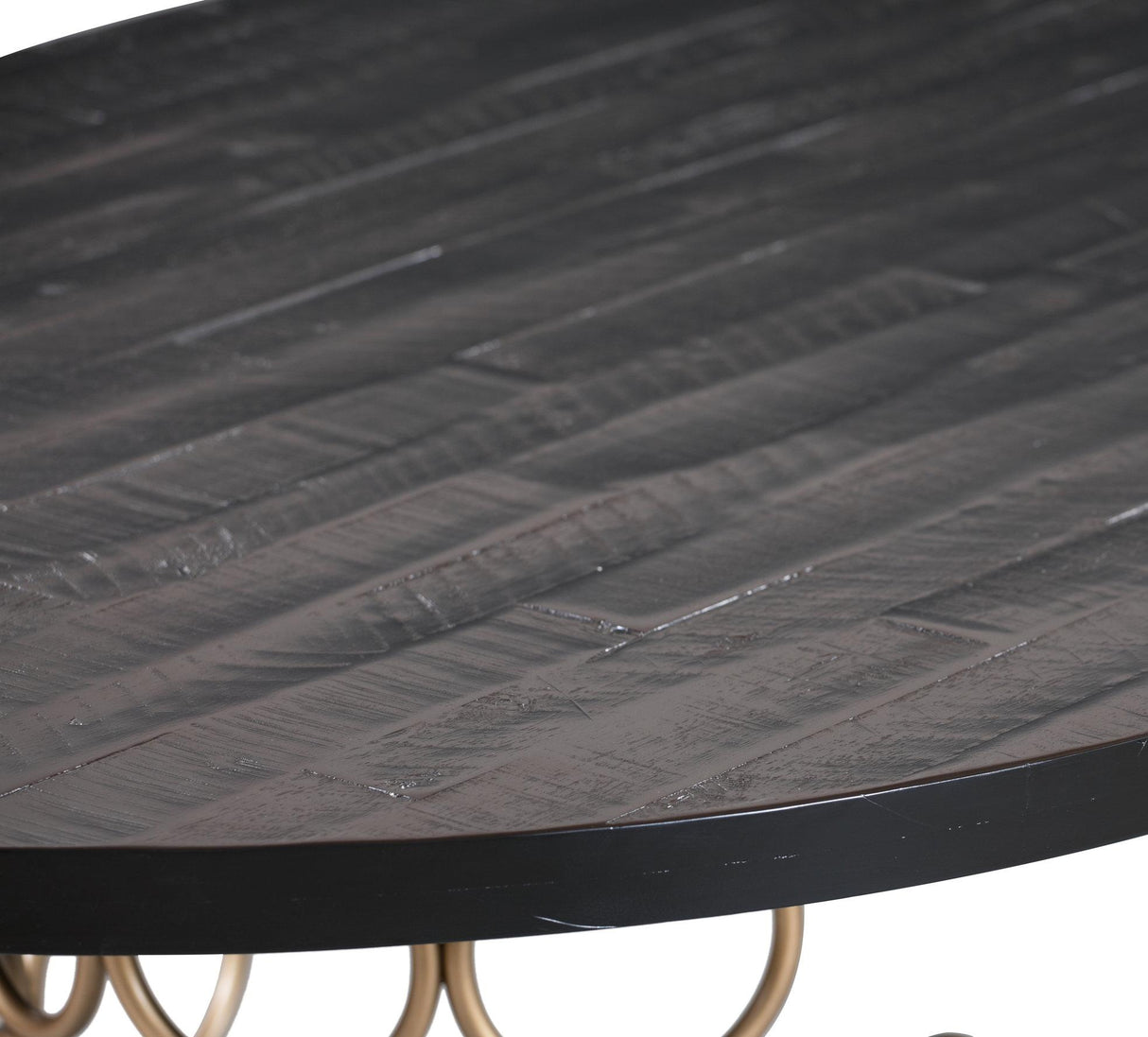Valentina 57" Black Acacia Round Dining Table by TOV Furniture at Eve Furniture