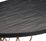 Valentina 57" Black Acacia Round Dining Table by TOV Furniture at Eve Furniture