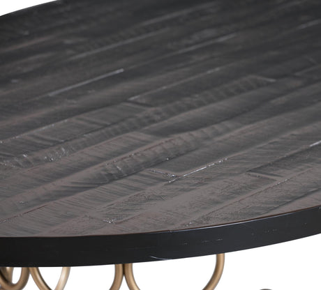 Valentina 57" Black Acacia Round Dining Table by TOV Furniture at Eve Furniture
