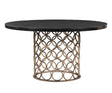 Valentina 57" Black Acacia Round Dining Table by TOV Furniture at Eve Furniture