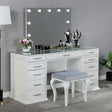 Valentina Luminous White Vanity Set by Furniture of America at Eve Furniture