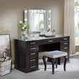 Valentina Obsidian Gray Vanity Set by Furniture of America at Eve Furniture
