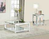 Valentina Silver 2-Piece Mirrored Coffee and End Table Set by Coaster at Eve Furniture