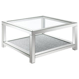 Valentina Silver 3-Piece Mirrored Coffee and End Table Set by Coaster at Eve Furniture