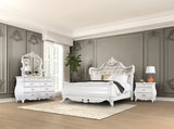 Valentini White/Tan Queen Bed by Furniture of America at Eve Furniture
