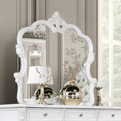 Valentini White Mirror by Furniture of America at Eve Furniture