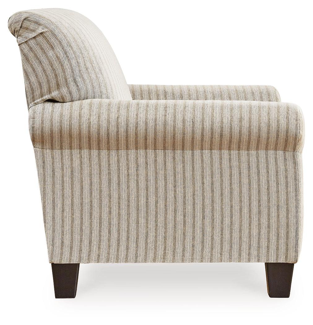 Valerani Sandstone Accent Chair by Ashley at Eve Furniture