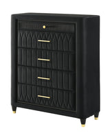Valeria Black Chest by Crown Mark at Eve Furniture