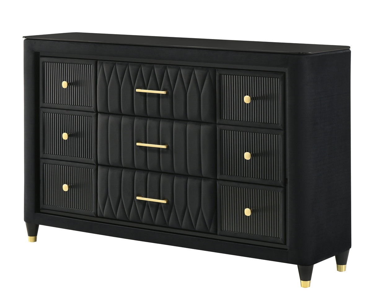 Valeria Black Dresser by Crown Mark at Eve Furniture