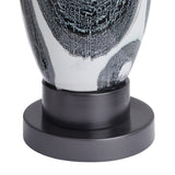 Valerie White/Blue/Black Table Lamp by Crestview at Eve Furniture