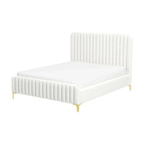 Valery King Size Cream Boucle Platform Bed by Ashcroft Furniture at Eve Furniture