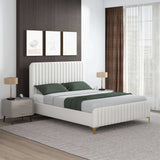 Valery King Size Cream Boucle Platform Bed by Ashcroft Furniture at Eve Furniture