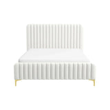 Valery King Size Cream Boucle Platform Bed by Ashcroft Furniture at Eve Furniture
