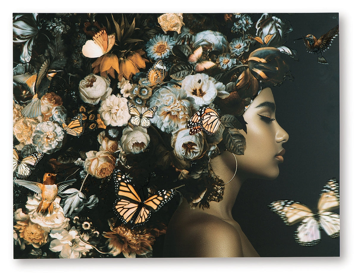 Valfer Orange/Black/White Wall Art by ASHLEY FURNITURE at Eve Furniture