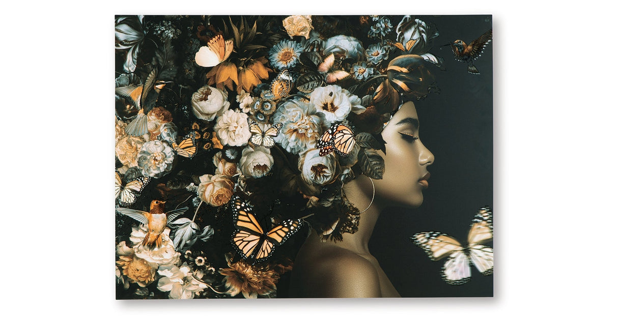 Valfer Orange/Black/White Wall Art by ASHLEY FURNITURE at Eve Furniture