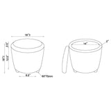 Valia Ivory Faux Sheepskin Upholstered Round Storage Ottoman by Coaster at Eve Furniture