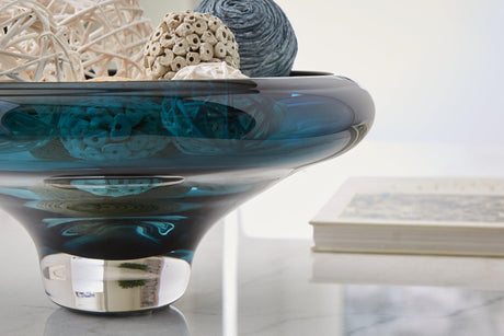 Vallborough Teal Blue Bowl by Ashley at Eve Furniture