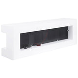 Vallerie 71" TV Stand Fireplace Console White