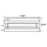 Vallerie Black 71" Electric Fireplace TV Stand by Coaster at Eve Furniture