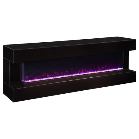 Vallerie Black 71" Electric Fireplace TV Stand by Coaster at Eve Furniture