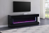 Vallerie Black 71" Electric Fireplace TV Stand by Coaster at Eve Furniture