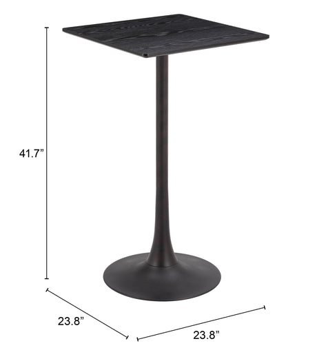 Valleta Black Bar Table by Zuomod at Eve Furniture