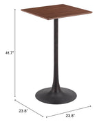 Valleta Brown Bar Table by Zuomod at Eve Furniture