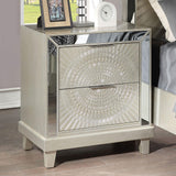Valletta Champagne Night Stand by Furniture of America at Eve Furniture